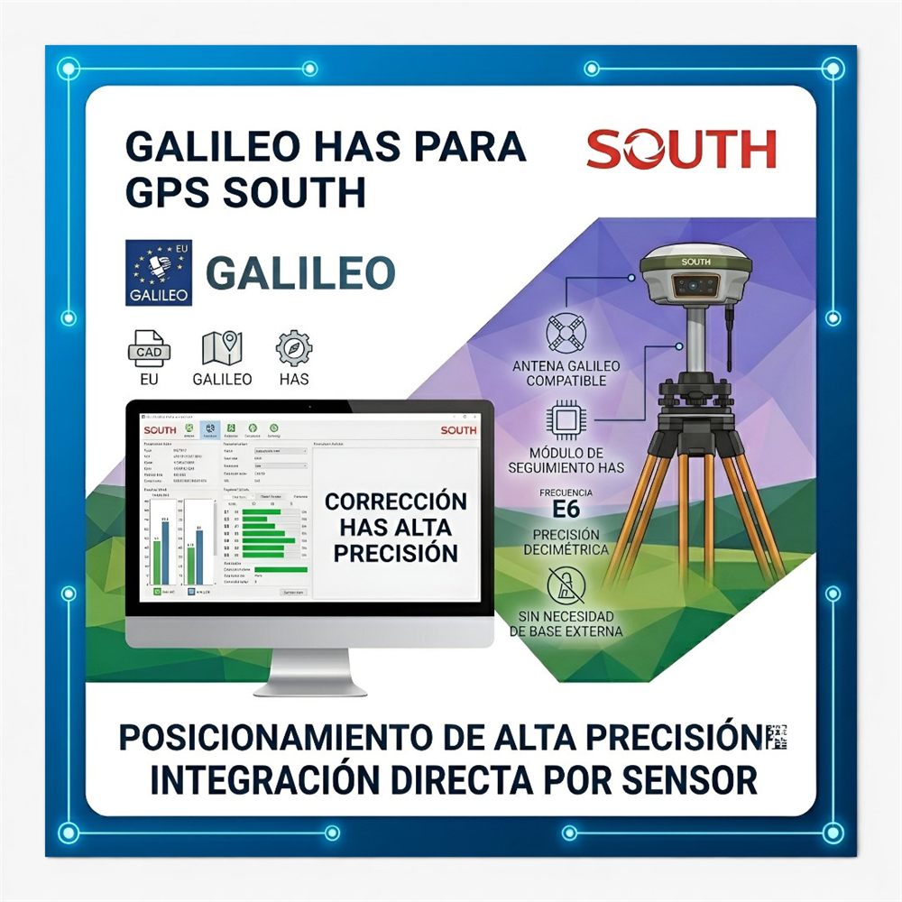 Activación HAS Galileo para GPS South (por Sensor) - vista adicional