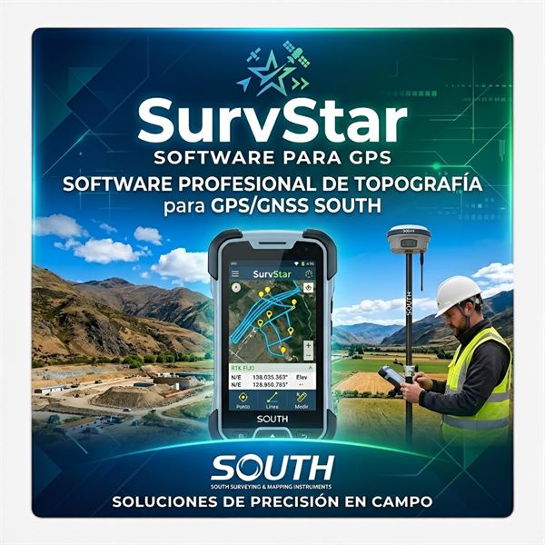 Software South SurvStar para GPS RTK - South