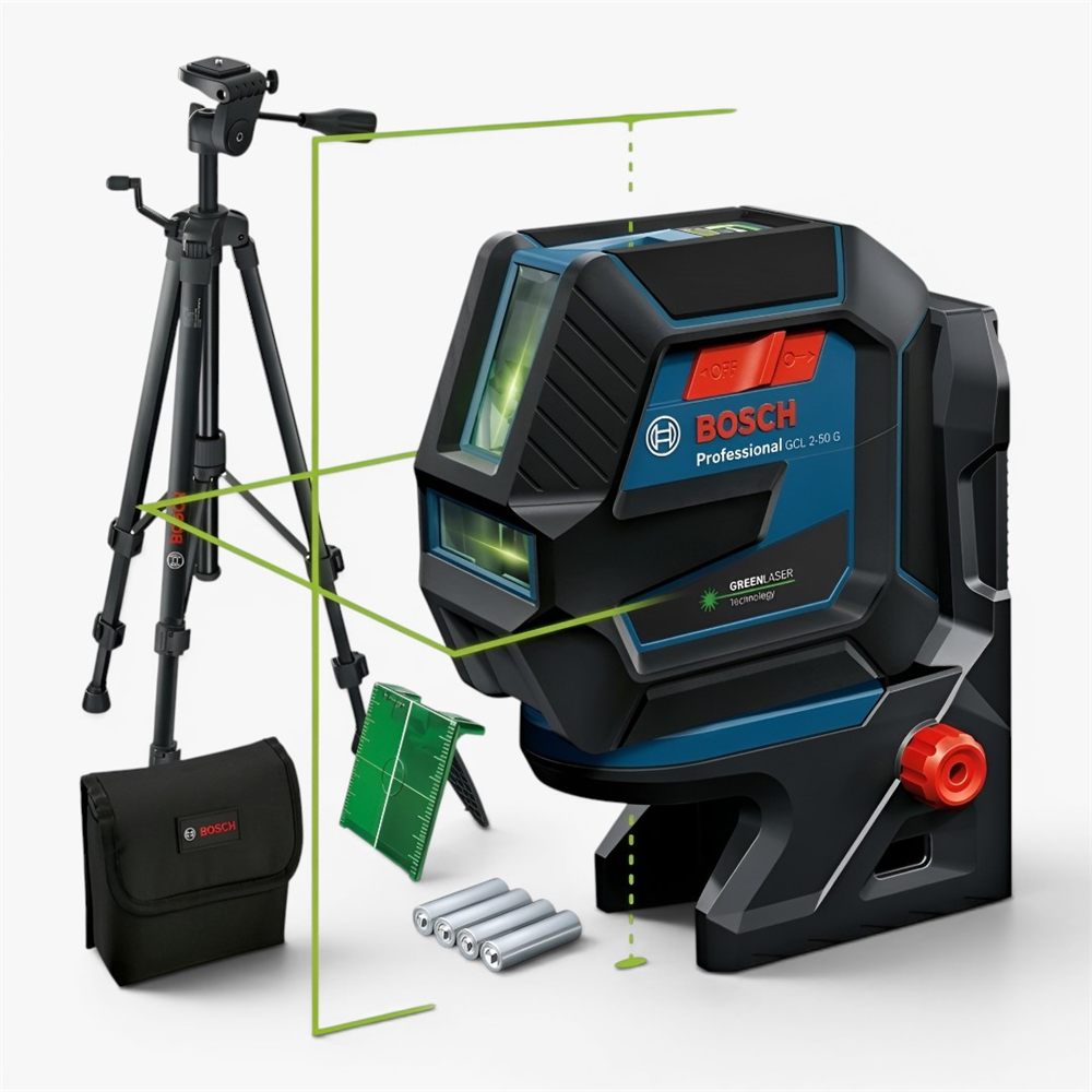 Nivel Láser Bosch GCL 2-50 G Verde con Trípode BT 150 - Bosch
