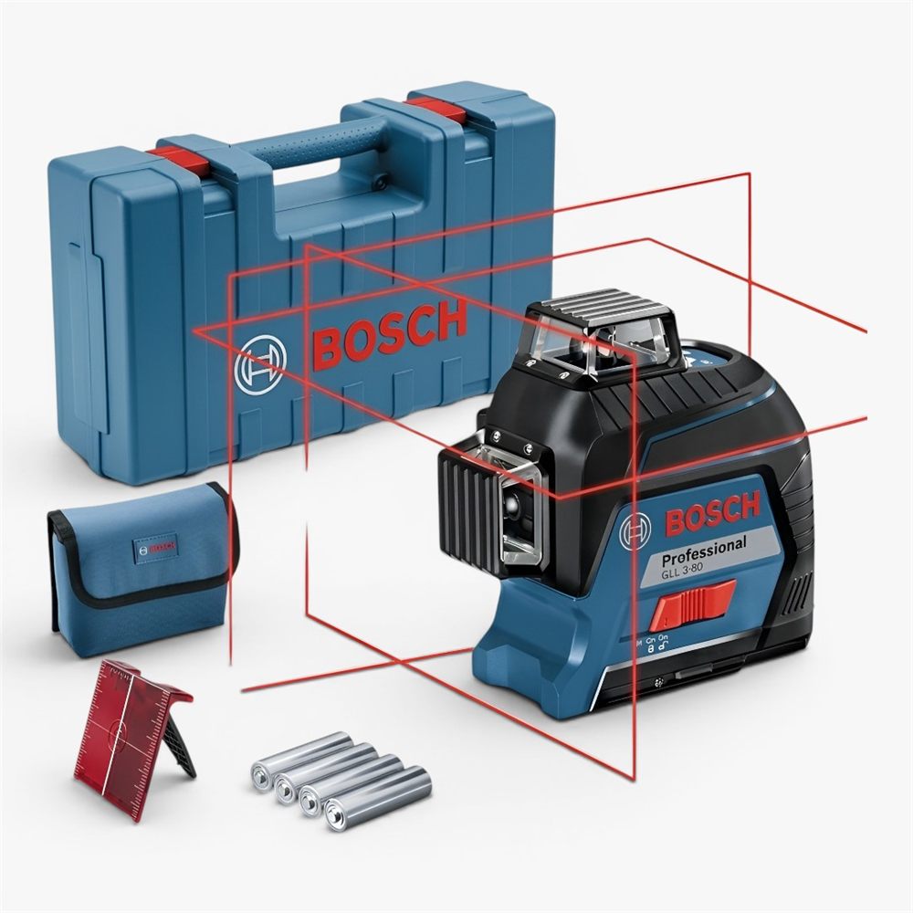 Nivel Láser Bosch GLL 3-80 Rojo - vista adicional